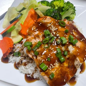 Thara 8 thai cuisine - Salmon teriyaki - Thai Near Me - Arcadia, California Thara 8 thai cuisine - Salmon teriyaki - Thai Near Me - Arcadia, California