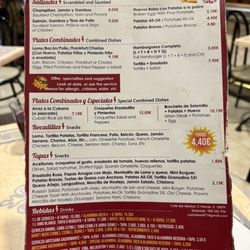 Cafeteria Marisol - Menu