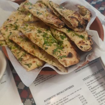 Mt Everest Cuisines - Garlic naan - Indian Near Me - Edmond, Oklahoma