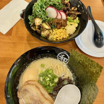 Wadaya - Tokyo vegetarian mazemen (top). CA tonkatsu ramen (bottom). - Ramen Near Me - Fremont, California Wadaya - Tokyo vegetarian mazemen (top). CA tonkatsu ramen (bottom). - Ramen Near Me - Fremont, California