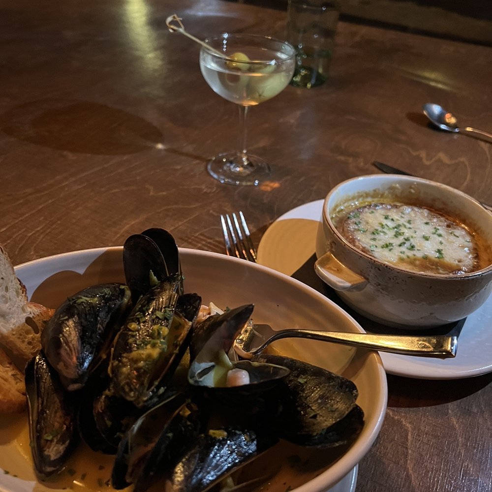 La Marmotte - a plate of mussels and a bowl of soup - French Near Me - Telluride, Colorado La Marmotte - a plate of mussels and a bowl of soup - French Near Me - Telluride, Colorado