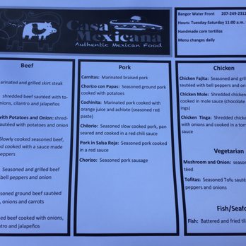 Casa Mexicana - Menu of all tacos - Food Trucks Near Me Casa Mexicana - Menu of all tacos - Food Trucks Near Me