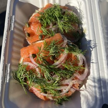 Apollo Bagels - Plain Bagel with smoked salmon, cream cheese, caper, red onion - Bagels Near Me - New York, New York