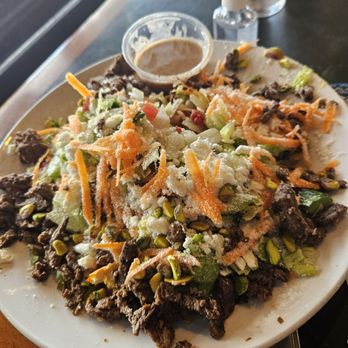 Aladdin Cafe - Beef swarma chopped salad - Mediterranean Near Me - San Diego, California Aladdin Cafe - Beef swarma chopped salad - Mediterranean Near Me - San Diego, California