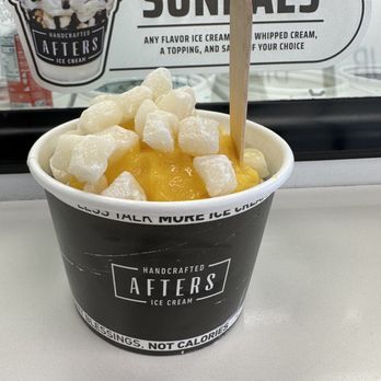 Afters Ice Cream - Mango Sorbet with Mochi 7/2023 - Desserts Near Me - Long Beach, California