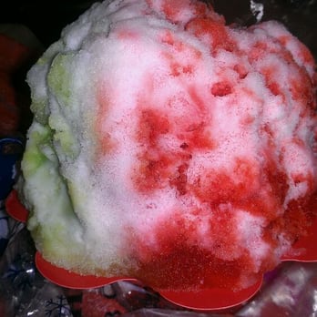 Local Kine Shave Ice - Tigers blood/melona with snow cap - Shaved Ice Near Me