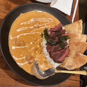 Hanuman Thai Eatery - Massaman curry with hangar steak - Thai Near Me - Costa Mesa, California Hanuman Thai Eatery - Massaman curry with hangar steak - Thai Near Me - Costa Mesa, California