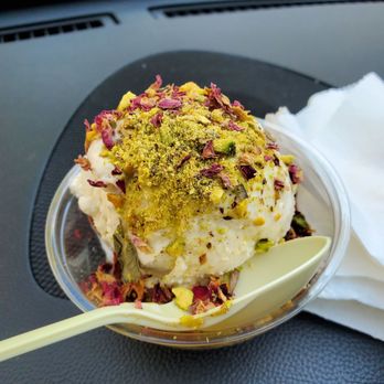 Koolfi Creamery - I honestly can't remember what this was but I know it had pistachios and rose petals and it tasted amazing! - Ice Cream & Frozen Yogurt Near Me - San Leandro, California Koolfi Creamery - I honestly can't remember what this was but I know it had pistachios and rose petals and it tasted amazing! - Ice Cream & Frozen Yogurt Near Me - San Leandro, California