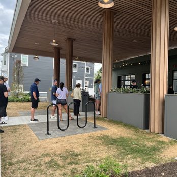 The Getty Bagel - The line from the sidewalk at 7:25 on Sunday, 5 minutes before opening. They opened promptly. - Bagels Near Me - Portsmouth, New Hampshire