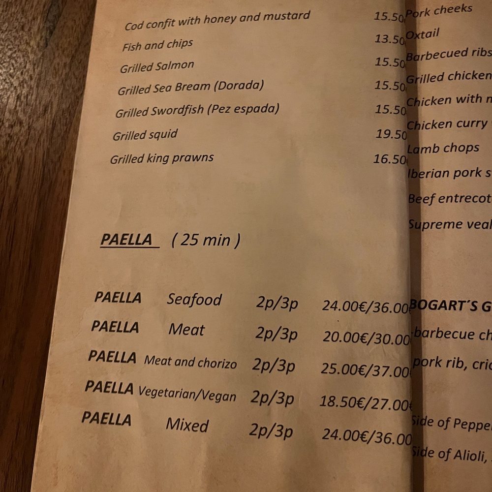 Bogart's - Menu - Tapas Bars Near Me - Calahonda, Massachusetts Bogart's - Menu - Tapas Bars Near Me - Calahonda, Massachusetts