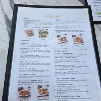 Sarva Indian Cuisine - Vegan and allergens clearly marked - Indian Near Me - Boston, Massachusetts