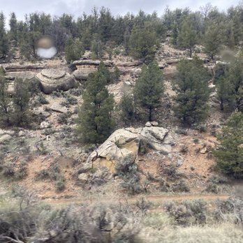 Grand Canyon Railway Hotel - On the train. This is the rock that was split open by lightening. - Hotels Near Me - Williams, Arizona Grand Canyon Railway Hotel - On the train. This is the rock that was split open by lightening. - Hotels Near Me - Williams, Arizona