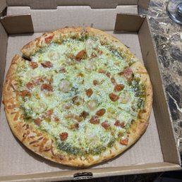 Shrimp Scampi pizza! Shrimp Scampi pizza!