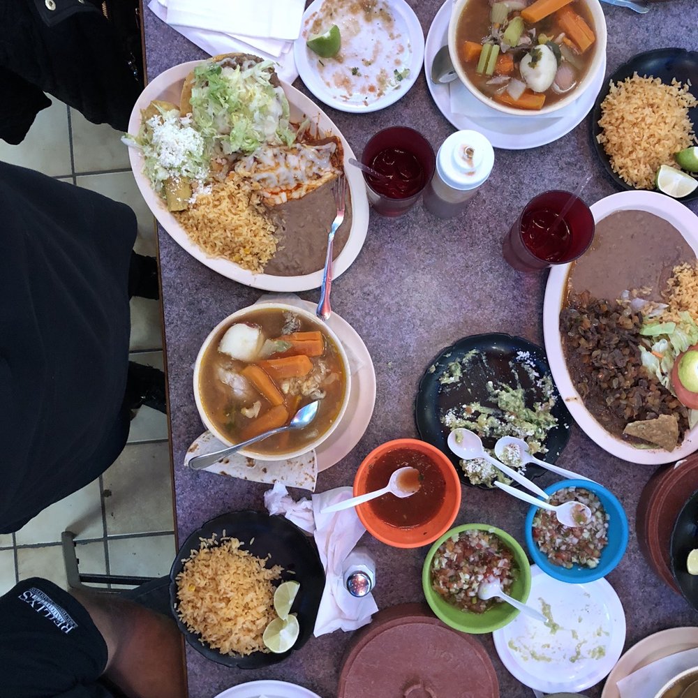 All of our dinners. I had a combo plate of a enchilada, tostada suiza and a flauta. My husband had the Gorditas. All of our dinners. I had a combo plate of a enchilada, tostada suiza and a flauta. My husband had the Gorditas.
