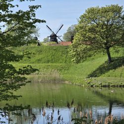 A view of the Kastellet windmill from Langelinie