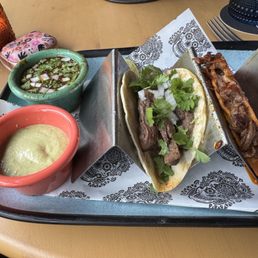 carne asada and birria tacos