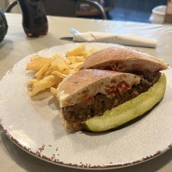 The Open Door at Alley's Ol' Store - Meatloaf sandwich on ciabatta bread