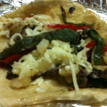 Paco's Tacos - Paco's Pick - Steak, potatoes, red & green poblano peppers, melted monterey cheese - Mexican Near Me - Austin, Texas Paco's Tacos - Paco's Pick - Steak, potatoes, red & green poblano peppers, melted monterey cheese - Mexican Near Me - Austin, Texas