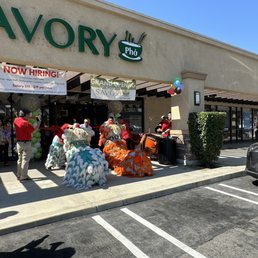 Exterior outside entrance of Savory Pho - Opening day - Porter Ranch, California Exterior outside entrance of Savory Pho - Opening day - Porter Ranch, California