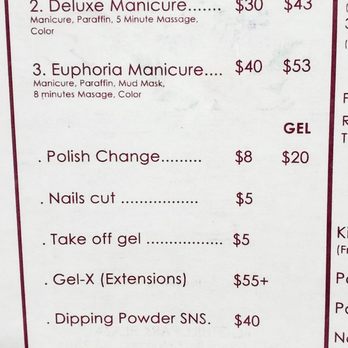 Euphoria Nails & Spa - Manicure Prices - December 2021. - Nail Salons Near Me - Monrovia, California Euphoria Nails & Spa - Manicure Prices - December 2021. - Nail Salons Near Me - Monrovia, California