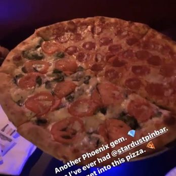 Stardust Pinbar - Half-and-half pepperoni and Pretty Fly for a White Pie. Amazing all around. - Lounges Near Me - Phoenix, Arizona
