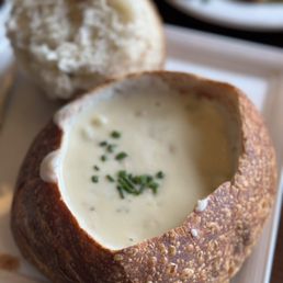 Traditional Clam Chowder in a Bread Bowl