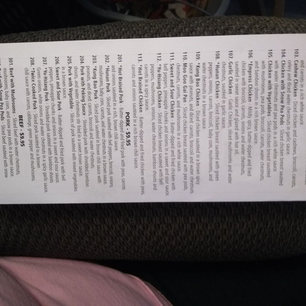 China Chef - To go menu inside first column - Chinese Near Me - Des Moines, Iowa