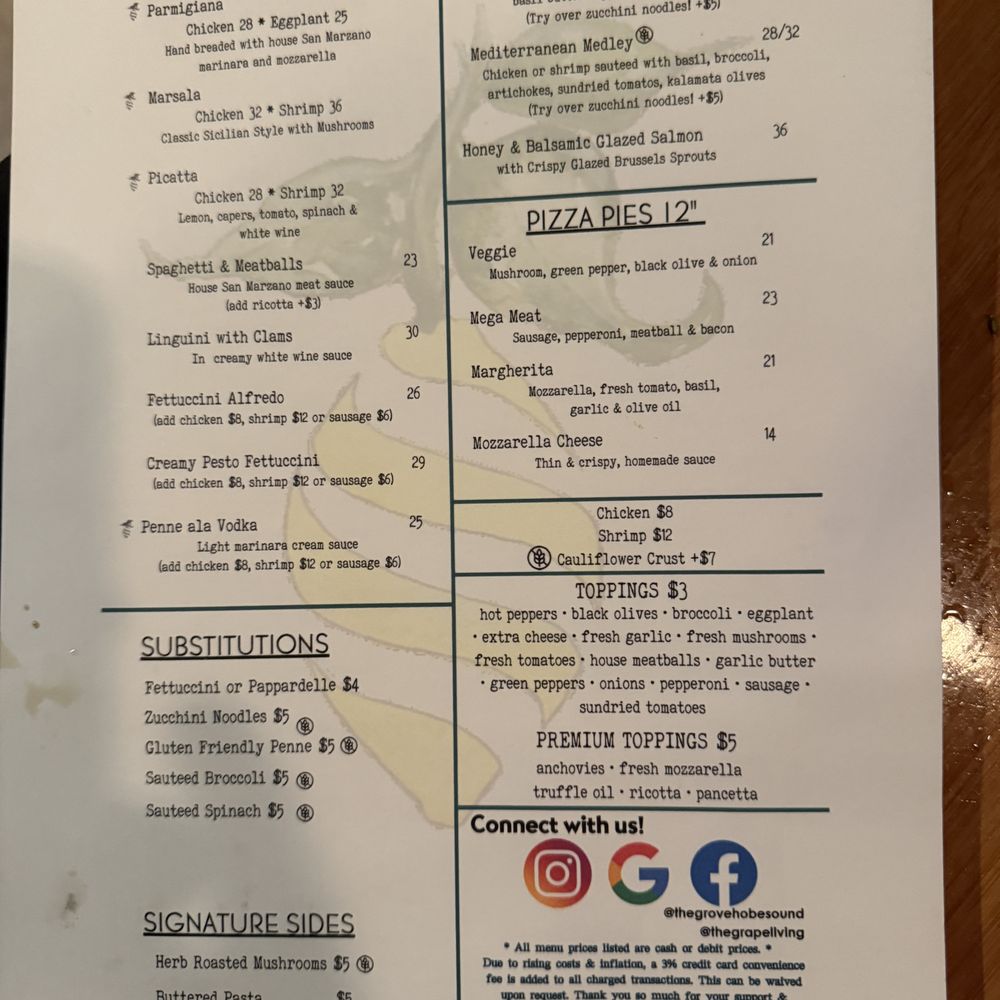 The Grove - The back side of this loaded smorgasbord of delightful Italian dishes and Pizzas! - Italian Near Me - Hobe Sound, Florida The Grove - The back side of this loaded smorgasbord of delightful Italian dishes and Pizzas! - Italian Near Me - Hobe Sound, Florida