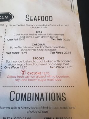 Menu photo 5 Maury's Tiny Cove Cincinnati, OH