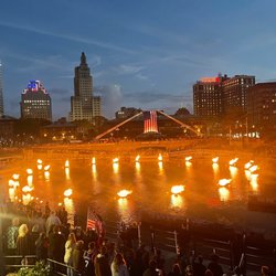 Skyline at Waterplace - View of Water Fire from Skyline... their balcony is honestly the highlight of their venue