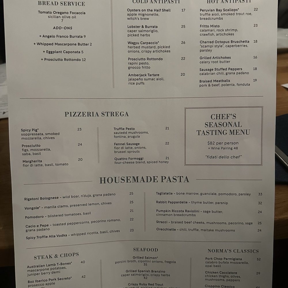 La Strega - Menu - Italian Near Me - Las Vegas, Nevada La Strega - Menu - Italian Near Me - Las Vegas, Nevada