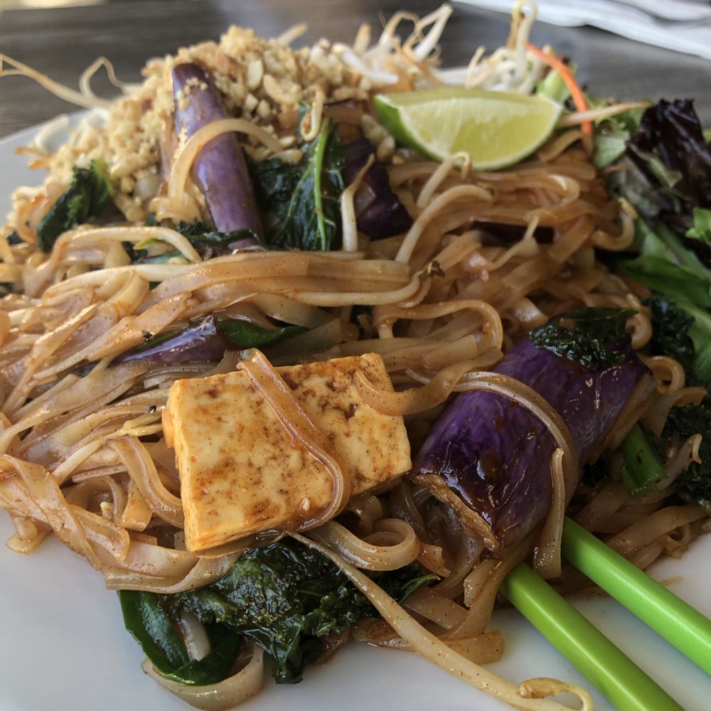My Vegan - SIGNATURE PAD THAI $13 - Amazing, tasty, full of flavor, huge dish, save some for home or share! Eggplant was delish - Thai Near Me - Pasadena, California My Vegan - SIGNATURE PAD THAI $13 - Amazing, tasty, full of flavor, huge dish, save some for home or share! Eggplant was delish - Thai Near Me - Pasadena, California