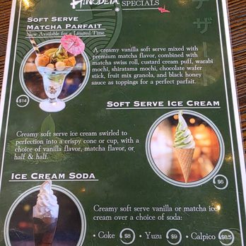 Hinodeya Ramen Bar - Dessert menu - Ramen Near Me - Campbell, California