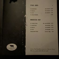 Angus Steakhouse - Menu