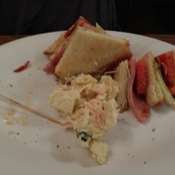 Sheik's Restaurant - Royal house sandwich with potato salad. It actually comes with 4 triangles hehe. - American Near Me - Kahului, Hawaii Sheik's Restaurant - Royal house sandwich with potato salad. It actually comes with 4 triangles hehe. - American Near Me - Kahului, Hawaii