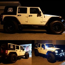 Custom Concepts - 5% limo tints with Custom graphics on this tough Jeep Rubicon