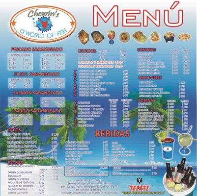 Menu photo 1 Chewins Tijuana, BCN Menu photo 1 Chewins Tijuana, BCN