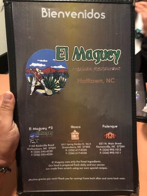 Menu photo 1 El Maguey Restaurant Pfafftown, NC Menu photo 1 El Maguey Restaurant Pfafftown, NC