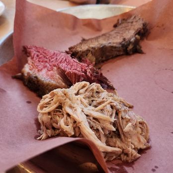 38 Degrees Ale House & Grill - Three Meat BBQ Tray (after eating some) - Pubs Near Me - Alhambra, California