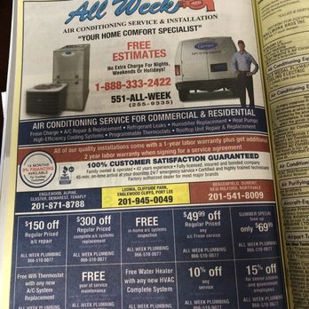 All Week Air Conditioning - Heating & Air Conditioning/HVAC Near Me