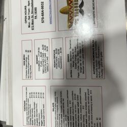 E’Z Taqueria - Menu 10/9/24