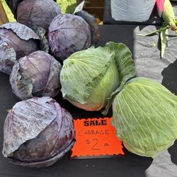 Shelby Township Farmers Market - Bought a huge cabbage for only $2. Using it for 2 different recipes for our big Labor Day pool party this weekend.