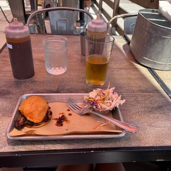 Max City BBQ - Brisket sliders with cole slaw and the house lager. - Caterers Near Me - Los Angeles, California Max City BBQ - Brisket sliders with cole slaw and the house lager. - Caterers Near Me - Los Angeles, California
