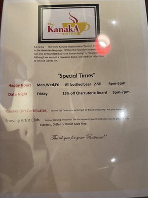 Menu photo 2 Kanaka cafe and boutique Buhl, ID Menu photo 2 Kanaka cafe and boutique Buhl, ID