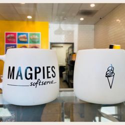 Magpies Softserve - MUGS for sale.