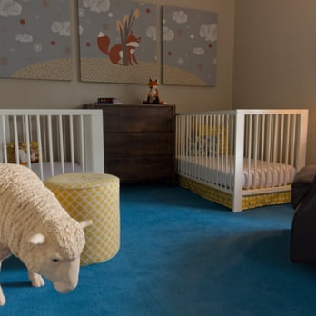 Design Inside - Modern nursery for twins - Interior Design Near Me - Milwaukee, Wisconsin