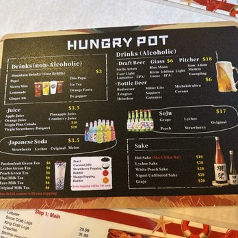 Hungry Pot - Drink menu - Seafood Near Me - Danbury, Connecticut Hungry Pot - Drink menu - Seafood Near Me - Danbury, Connecticut