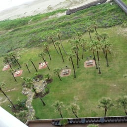 Grilling/picnic area seen from the balcony