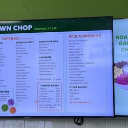 Chop Stop - Menu