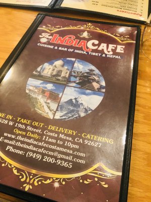 Menu photo 5 The India Cafe Costa Mesa, CA